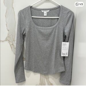 Athleta Signature Rib Square Neck Top